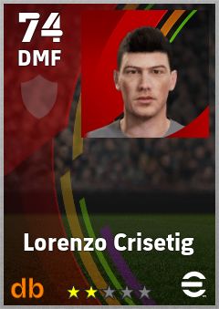 Lorenzo Crisetig — DMF, OVR 74, MAX 74