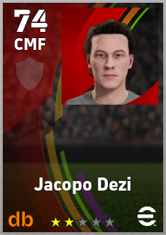 Jacopo Dezi — CMF, OVR 74, MAX 74