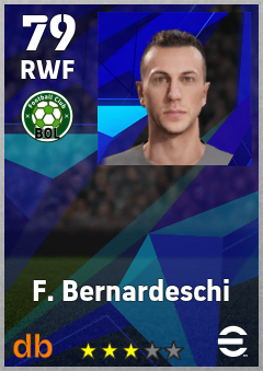 F. Bernardeschi — RWF, OVR 79, MAX 87