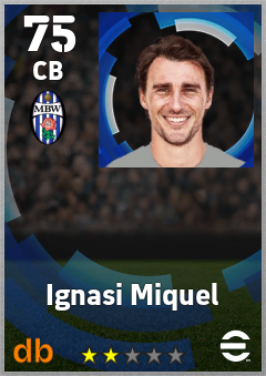 Ignasi Miquel — CB, OVR 75, MAX 75