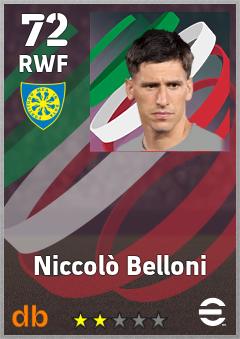 Niccolò Belloni — RWF, OVR 72, MAX 72