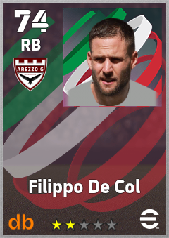 Filippo De Col — RB, OVR 74, MAX 74