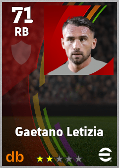 Gaetano Letizia — RB, OVR 71, MAX 71