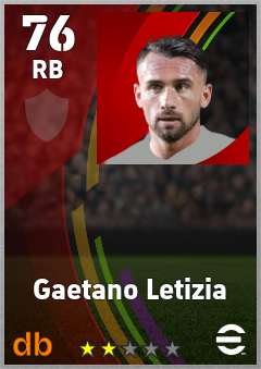 Gaetano Letizia — RB, OVR 76, MAX 76