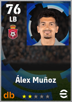 Álex Muñoz — LB, OVR 76, MAX 76