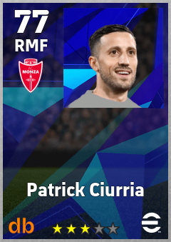Patrick Ciurria — RMF, OVR 77, MAX 77