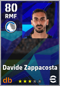 Davide Zappacosta — RMF, OVR 80, MAX 89