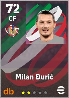 Milan Đurić — CF, OVR 72, MAX 72