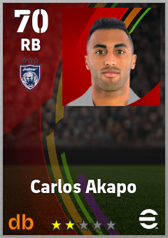 Carlos Akapo — RB, OVR 70, MAX 70