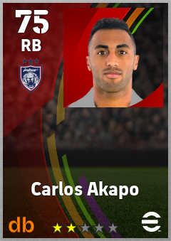 Carlos Akapo — RB, OVR 75, MAX 75