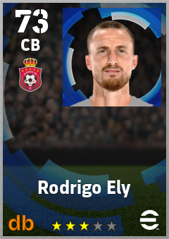 Rodrigo Ely — CB, OVR 73, MAX 73
