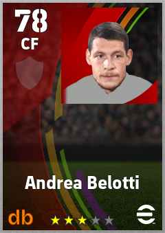 Andrea Belotti — CF, OVR 78, MAX 78