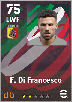 F. Di Francesco — LWF, OVR 75, MAX 75