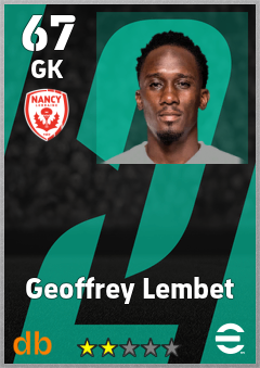 Geoffrey Lembet — GK, OVR 67, MAX 67