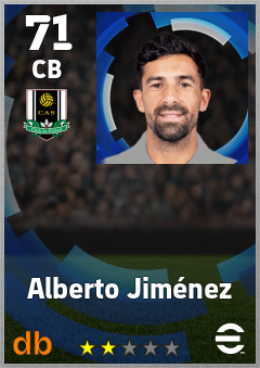 Alberto Jiménez — CB, OVR 71, MAX 71