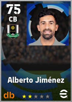 Alberto Jiménez — CB, OVR 75, MAX 75