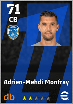Adrien-Mehdi Monfray — CB, OVR 71, MAX 71