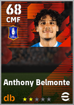 Anthony Belmonte — CMF, OVR 68, MAX 68