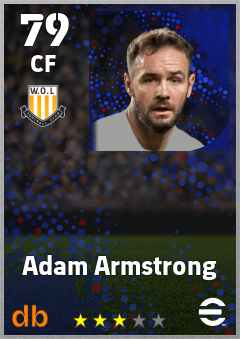 Adam Armstrong — CF, OVR 79, MAX 79