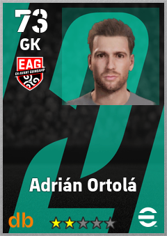 Adrián Ortolá — GK, OVR 73, MAX 73
