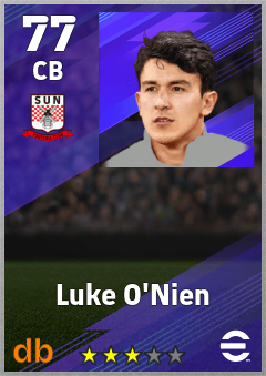 Luke O'Nien — CB, OVR 77, MAX 77