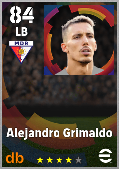 Alejandro Grimaldo — LB, OVR 84, MAX 84