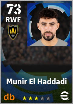 Munir El Haddadi — RWF, OVR 73, MAX 73