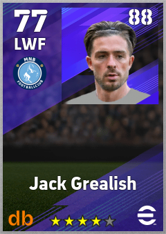 Jack Grealish eFootball player card