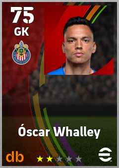 Óscar Whalley — GK, OVR 75, MAX 75