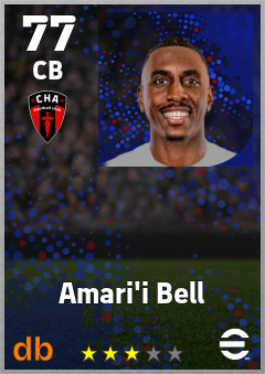 Amari'i Bell — CB, OVR 77, MAX 77