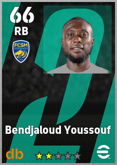Bendjaloud Youssouf — RB, OVR 66, MAX 66