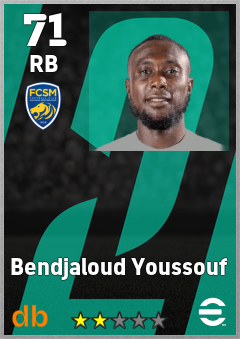 Bendjaloud Youssouf — RB, OVR 71, MAX 71
