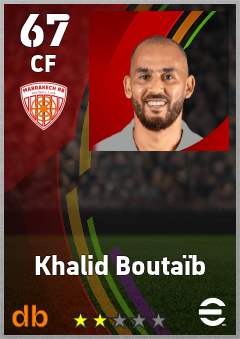 Khalid Boutaïb — CF, OVR 67, MAX 67
