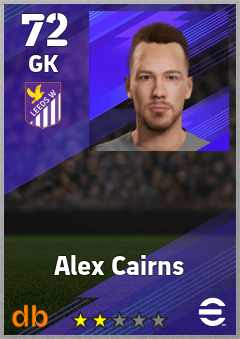 Alex Cairns — GK, OVR 72, MAX 72