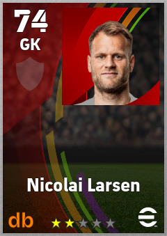 Nicolai Larsen — GK, OVR 74, MAX 74