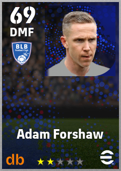Adam Forshaw — DMF, OVR 69, MAX 69