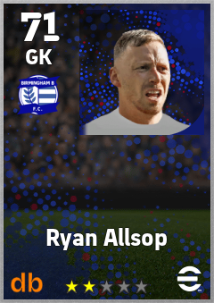 Ryan Allsop — GK, OVR 71, MAX 71