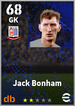 Jack Bonham — GK, OVR 68, MAX 68