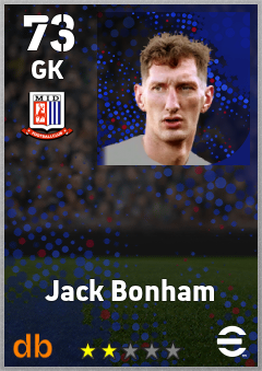 Jack Bonham — GK, OVR 73, MAX 73