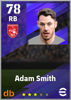 Adam Smith — RB, OVR 78, MAX 78