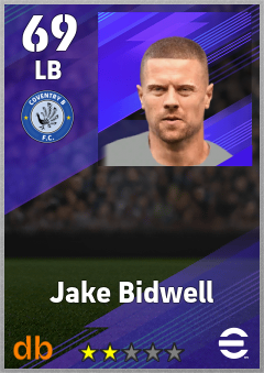 Jake Bidwell — LB, OVR 69, MAX 69