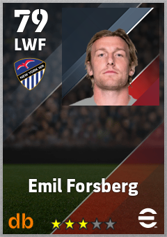 Emil Forsberg — LWF, OVR 79, MAX 87