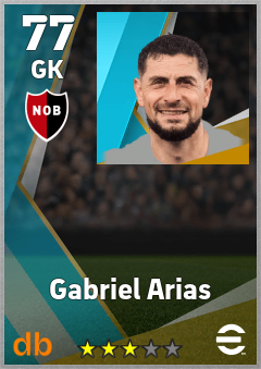 Gabriel Arias — GK, OVR 77, MAX 77