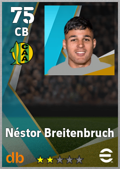 Néstor Breitenbruch — CB, OVR 75, MAX 75