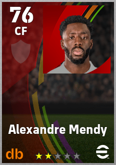 Alexandre Mendy — CF, OVR 76, MAX 76