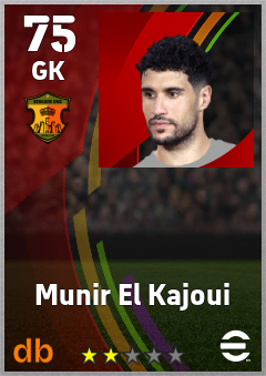 Munir El Kajoui — GK, OVR 75, MAX 75