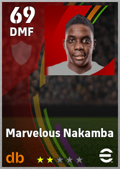 Marvelous Nakamba eFootball player card