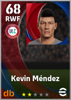 Kevin Méndez — RWF, OVR 68, MAX 68