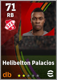 Helibelton Palacios — RB, OVR 71, MAX 71