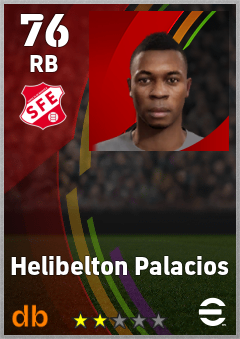 Helibelton Palacios — RB, OVR 76, MAX 76
